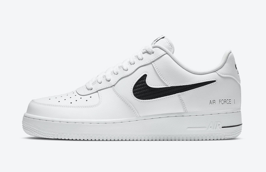 nike air force ones with black swoosh