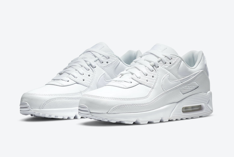 all white leather nike air max