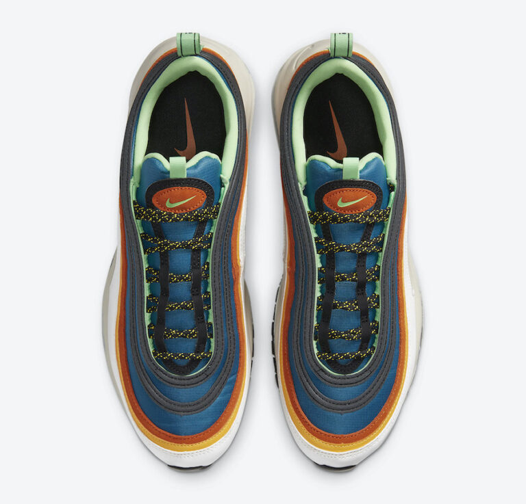 nike air max 97 green white orange