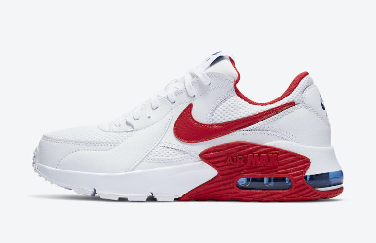 white air max with red bottom