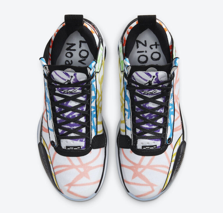 Download Zion Williamson Air Jordan 34 Noah Coloring Book DA1897-100 Release Date Info | SneakerFiles