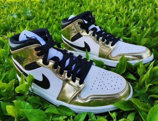 metallic gold jordan 1 outfit