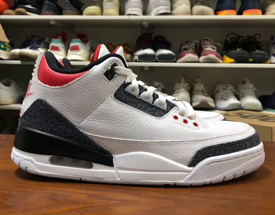 jordan 3 white fire red and black