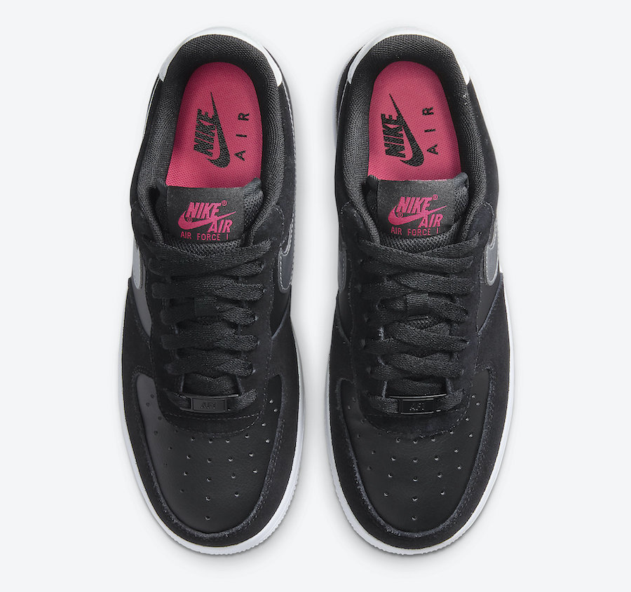 black and pink airforces