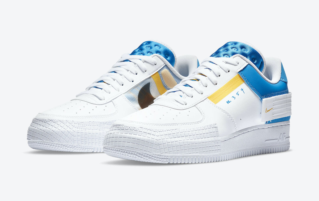 blue and gold nike sneakers