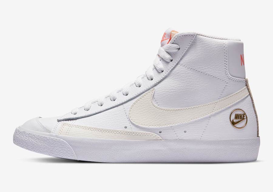 Nike Blazer Mid 77 Vintage White Gold Pink DC1421-100 Release Date Info ...