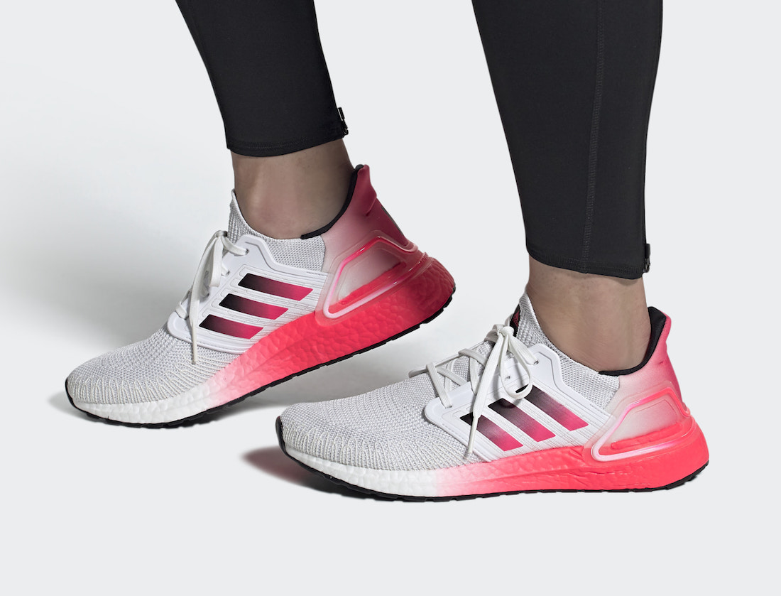 ultra boost pink and white
