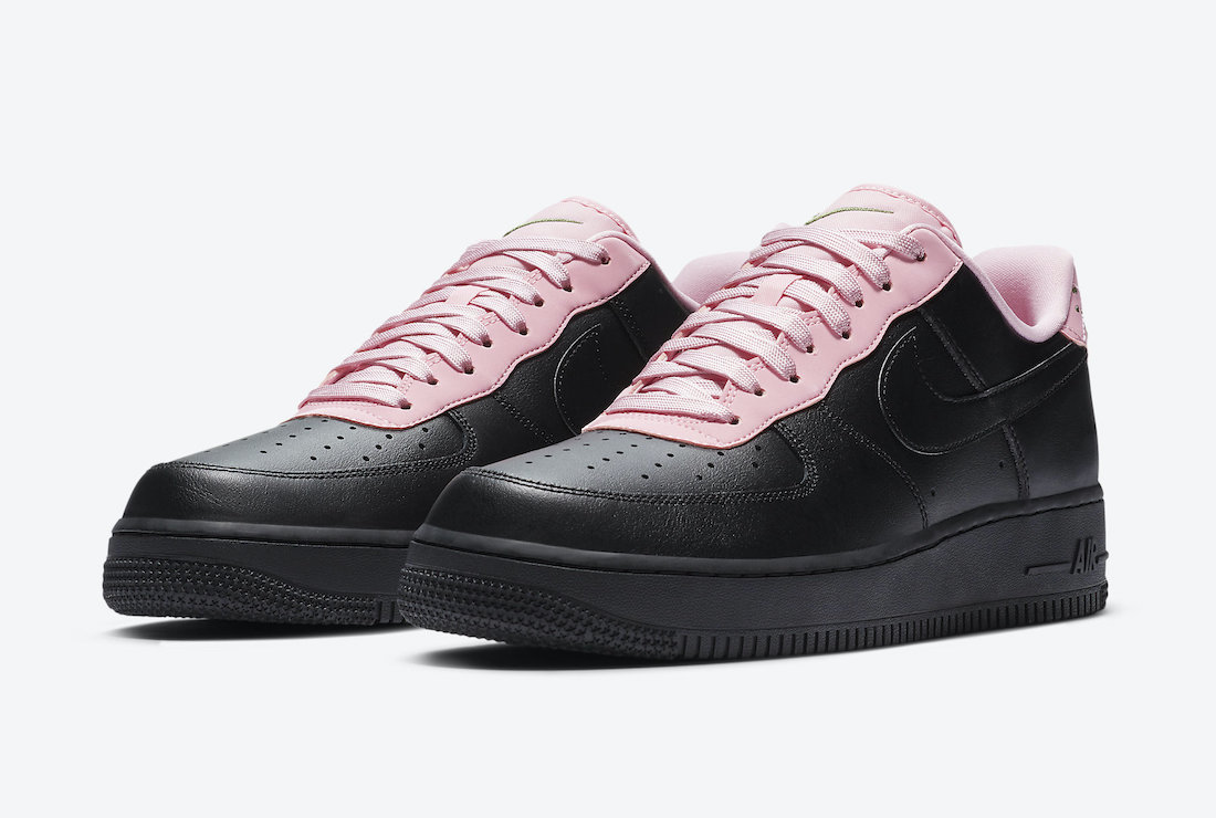 black and pink nike air force