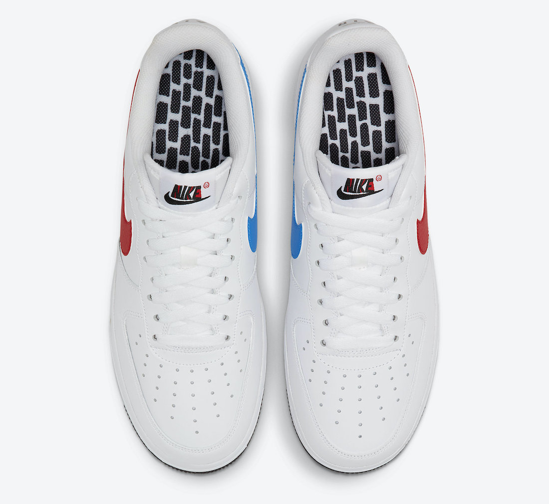 nike air force 1 red and white and blue