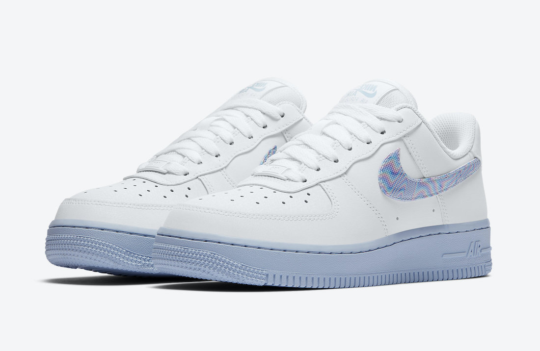 air force 1 white and light blue