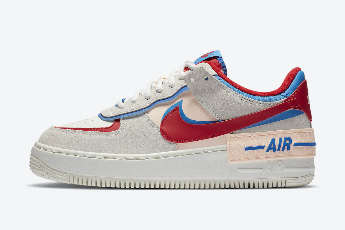 air force 1 red and blue check