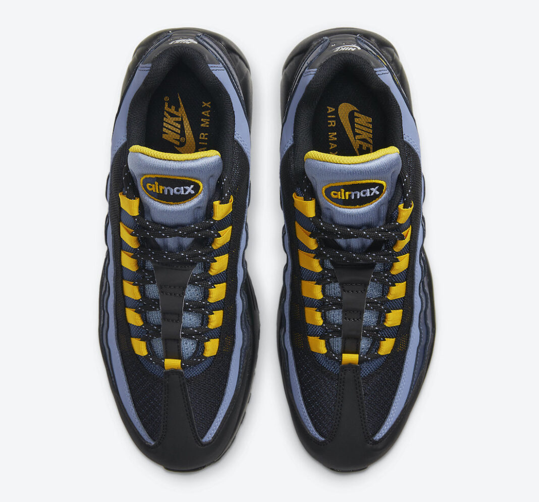 Nike Air Max 95 Black Navy Sky Blue Yellow CT1805-400 Release Date Info ...