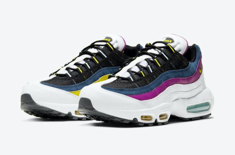 Nike Air Max 95 White Black Navy Purple Yellow DC1862-100 Release Date ...