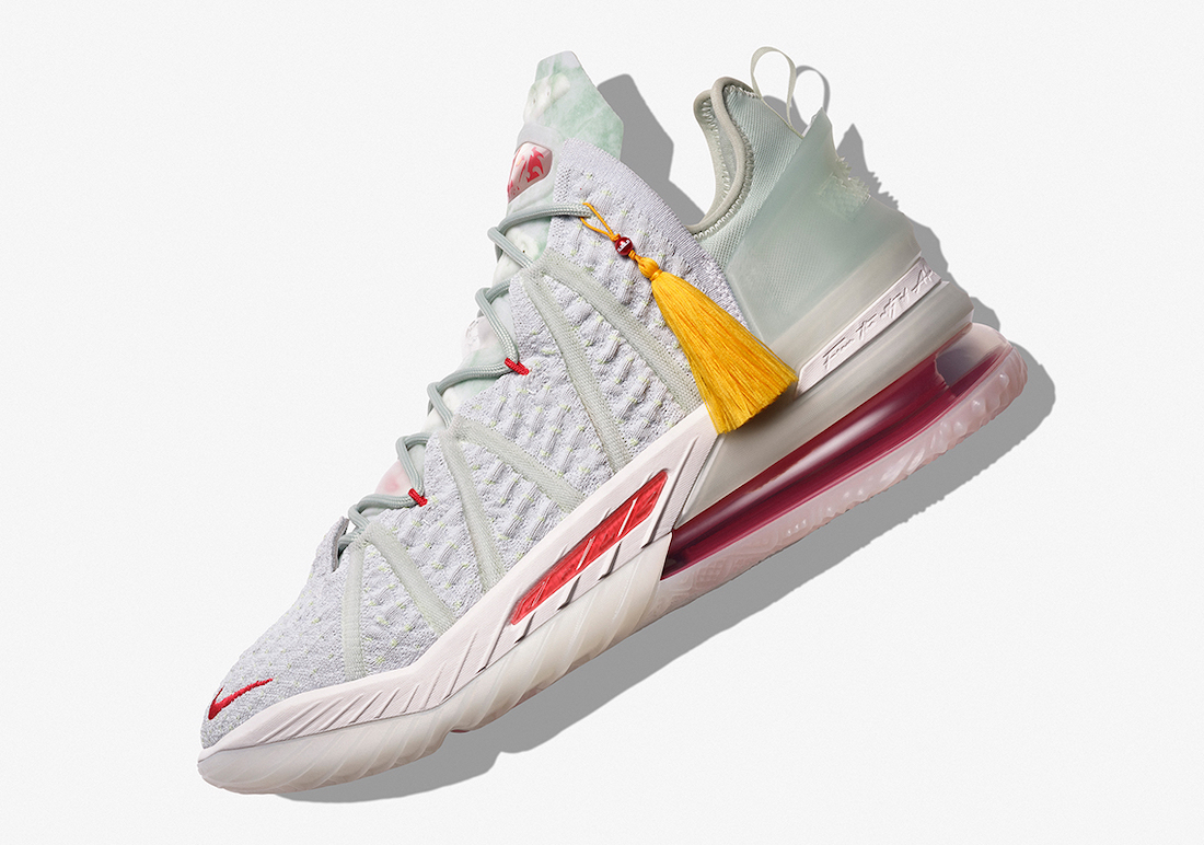 red and white lebron 18