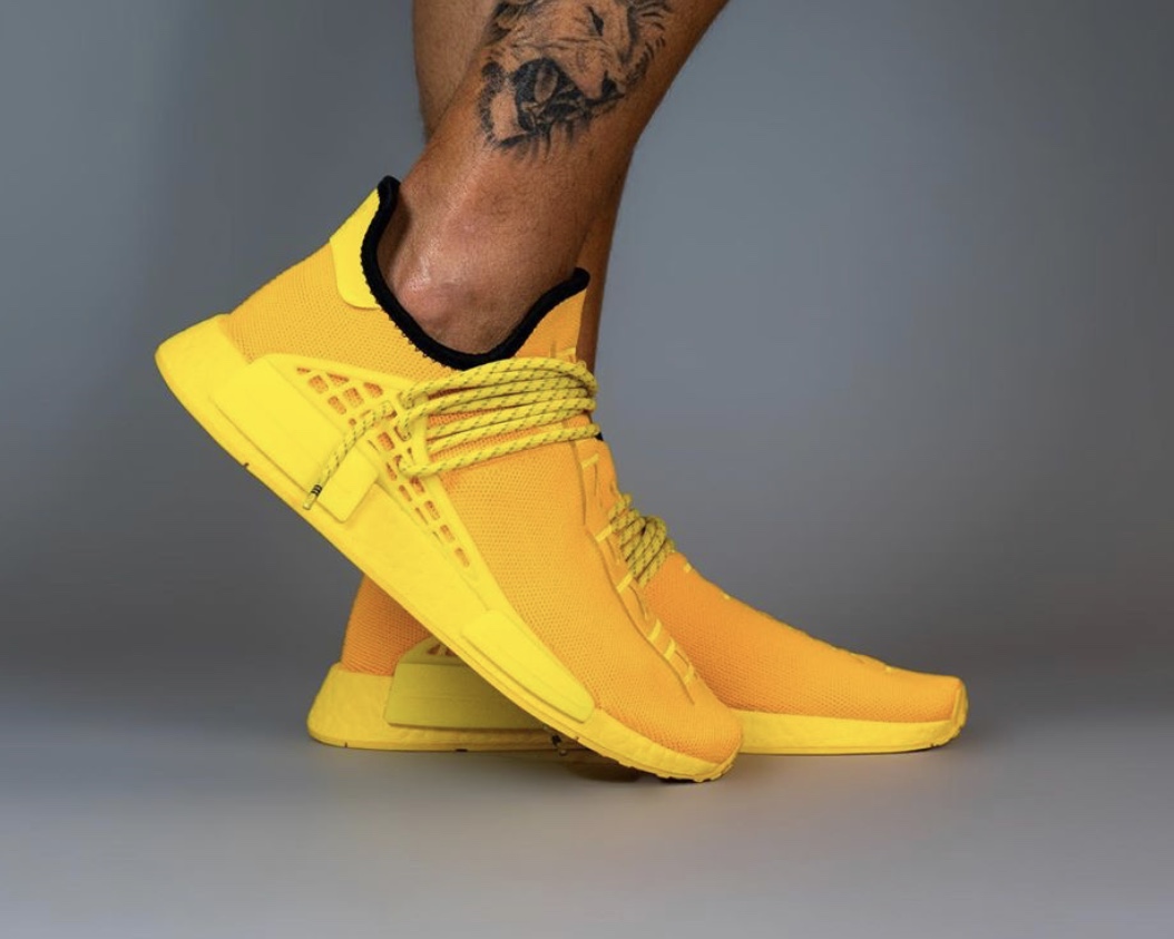 adidas nmd yellow on feet