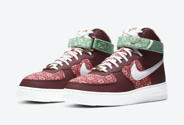 Nike Air Force 1 High Nordic Christmas DC1620-600 Release Date Info | SneakerFiles