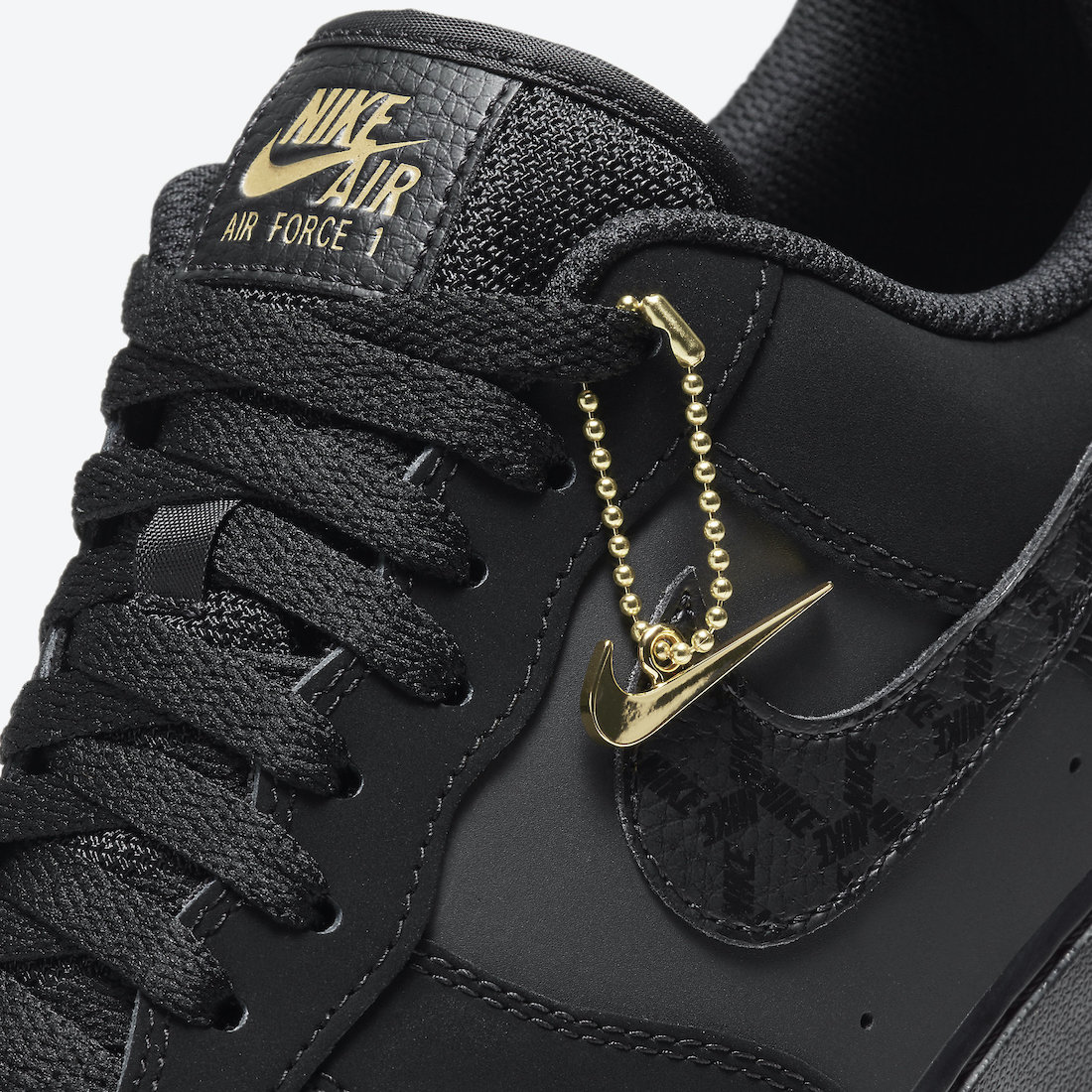 air force 1 black with gold swoosh