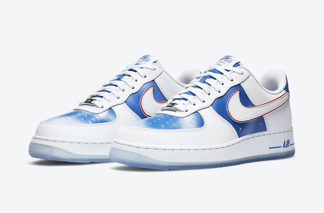 red white and blue nike air force 1