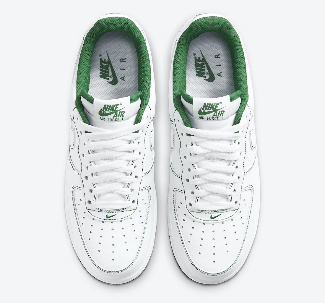 nike air force 1 low white green