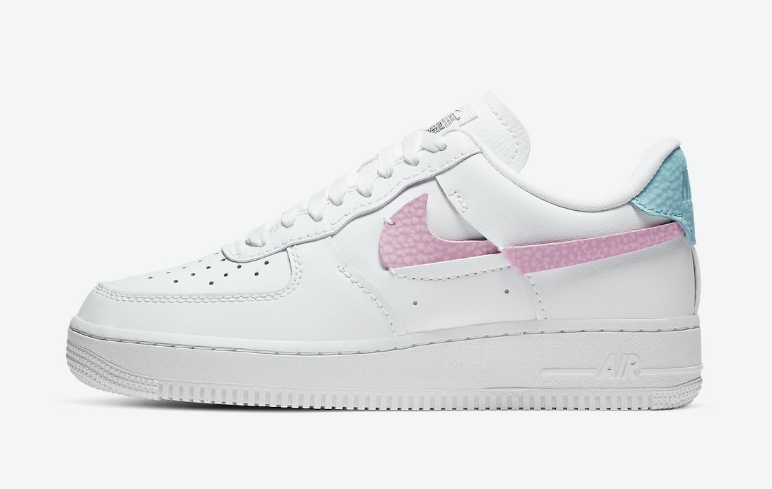 Nike Air Force 1 LXX White Pink Aqua 
