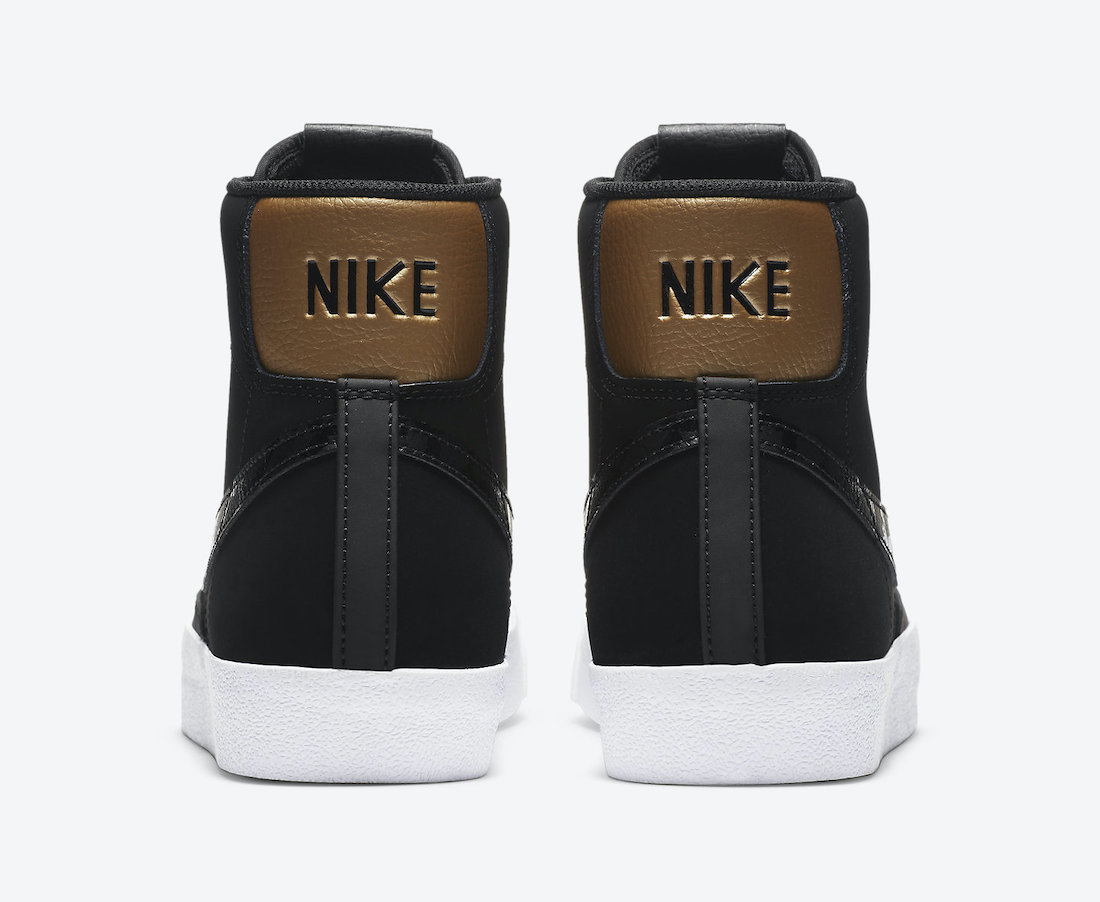 prisa Brutal Año nuevo Nike Blazer Mid Black Gold DD6614-001 Release Date Info | SneakerFiles