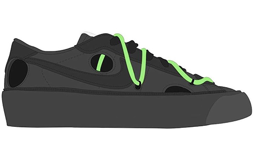 Off-White Nike Blazer Low Black Green 2021 Release Date