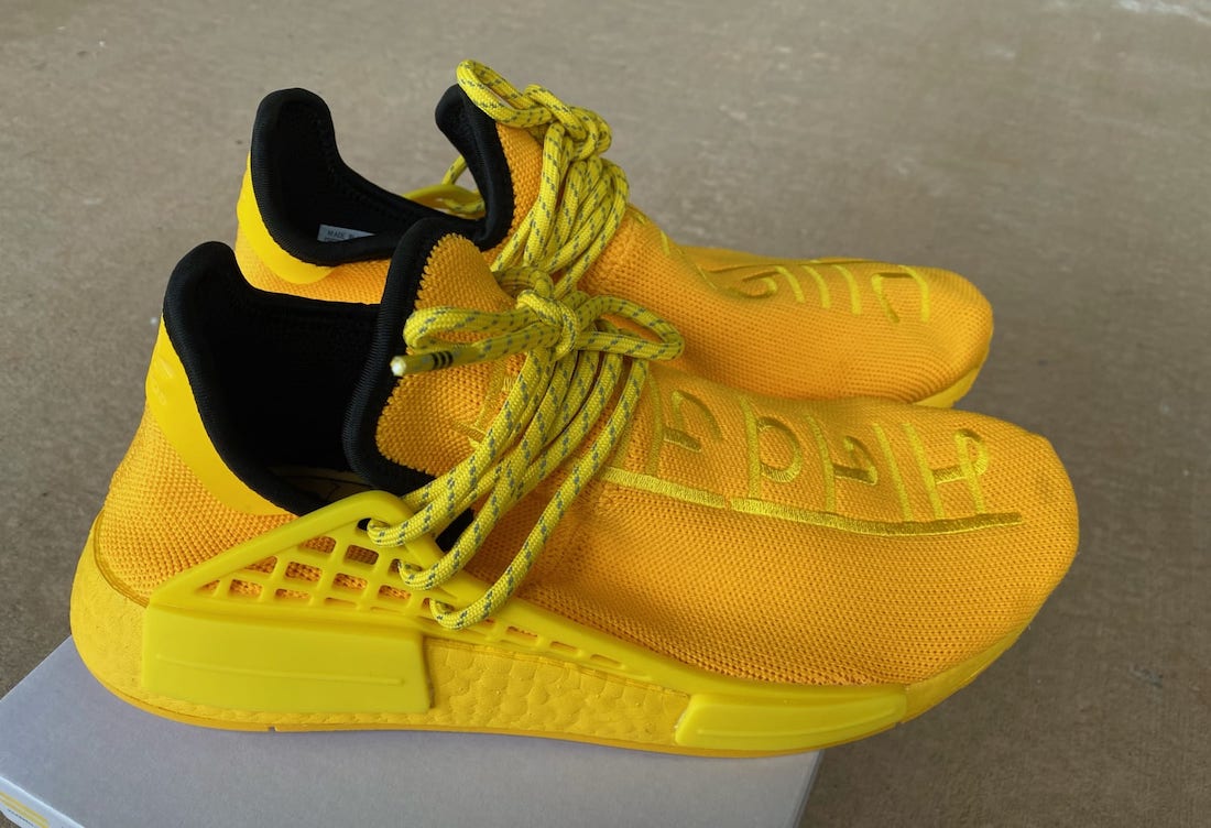 adidas nmd yellow on feet