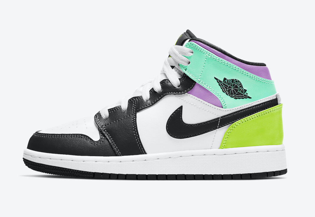 air jordan 1 mid dark teal green and pink