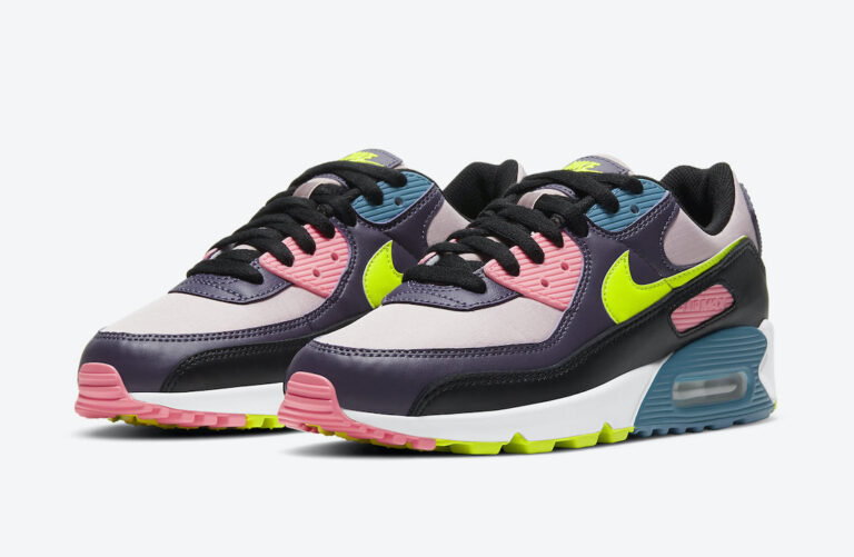 Nike air max 90 yellow and pink best sale