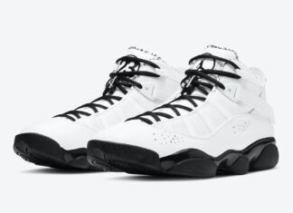 white and black jordan 6 rings