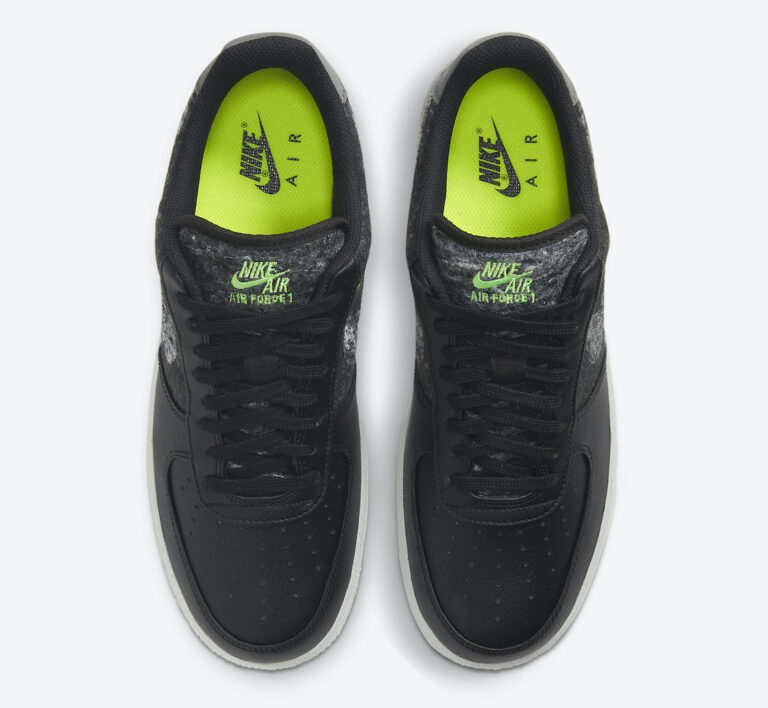 Nike Air Force 1 07 LV8 Black Electric Green CV1698-001 Release Date ...