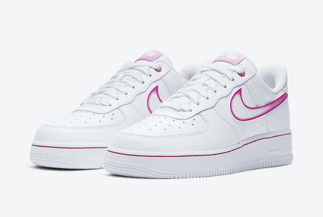 nike air force with pink swoosh