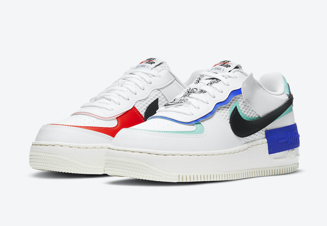 air force 1 shadow white and red