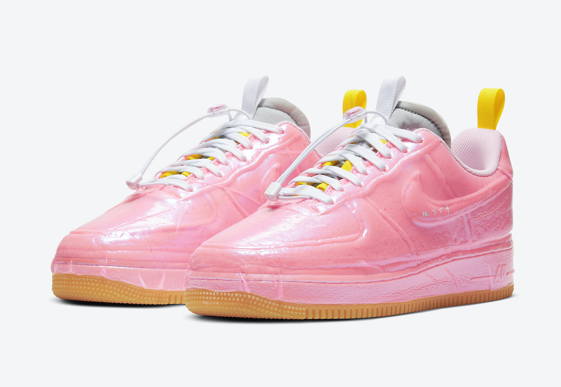 nike air force pink and yellow