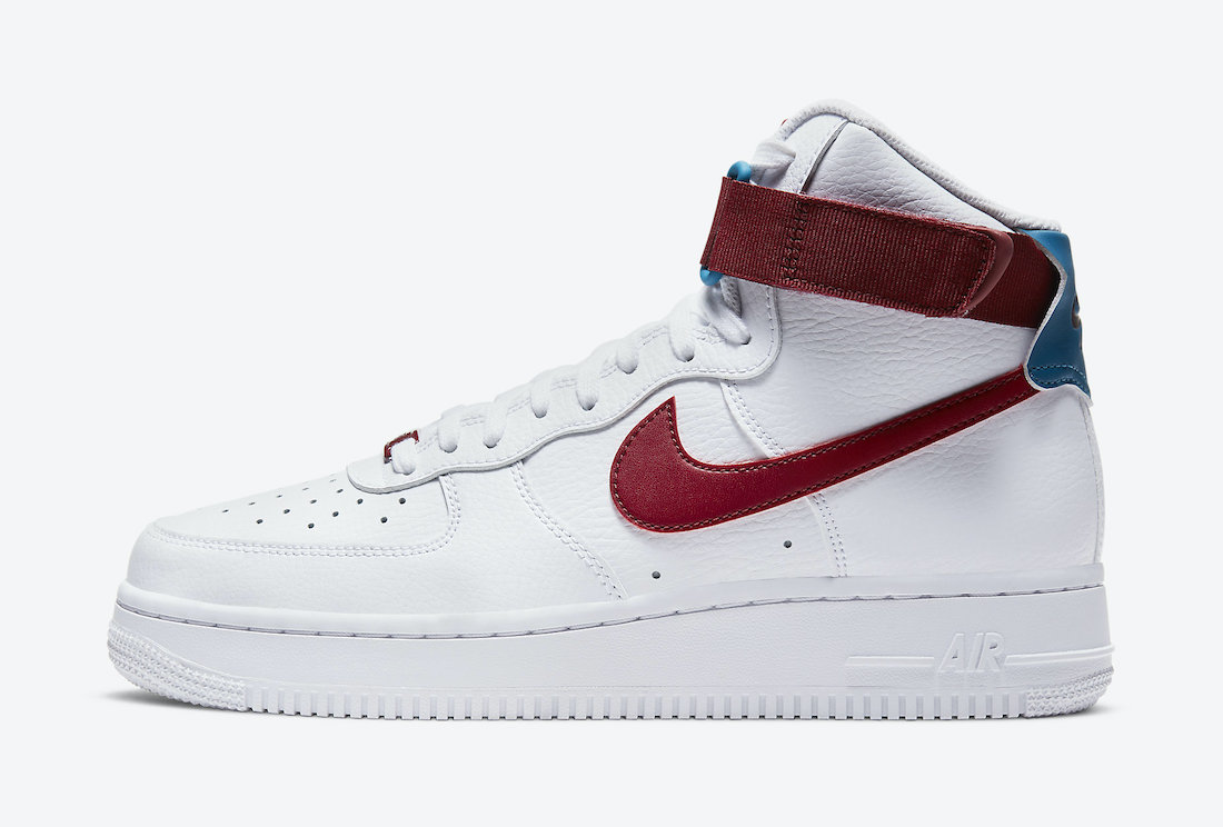 Nike Air Force 1 High Team Red Green Abyss 334031-119 Release Date Info ...