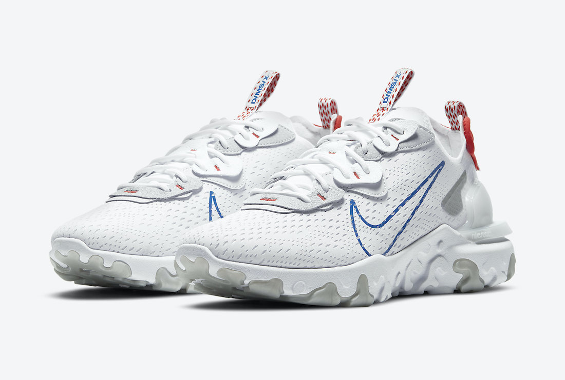 nike react vision white and silver