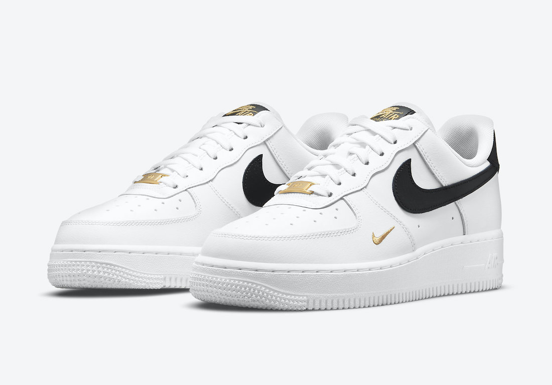 nike air force 1 white and gold womens