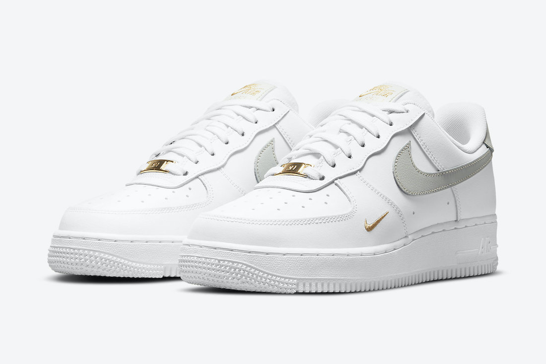 nike air force 1 low white and gold