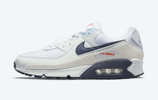 Nike Air Max 90 Sail Navy Blue Crimson DM2820-100 Release Date Info ...