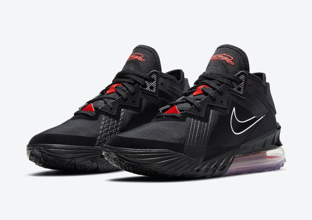 Nike LeBron 18 Low Black University Red CV7562-001 Release Date Info ...