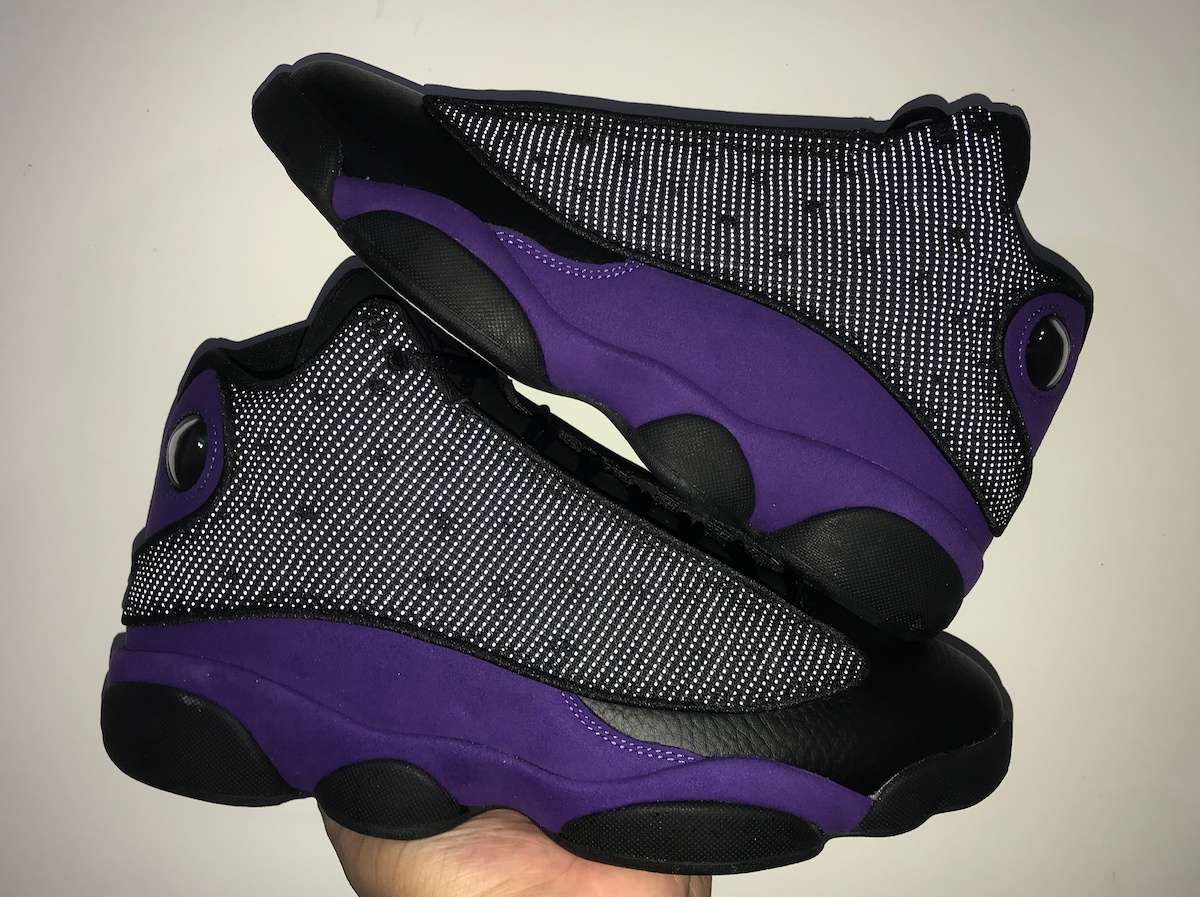 jordan 13 black and purple