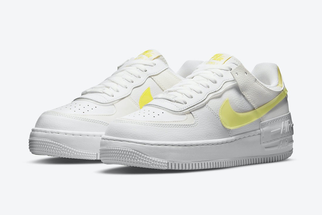 nike air force 1 shadow white and yellow trainers