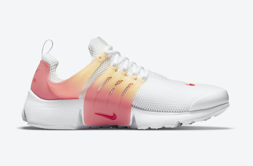 pink and orange nike presto