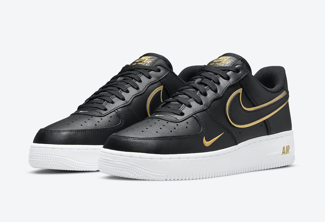 Nike Air Force 1 Low in Black Releasing with Double Swoosh Logos ...