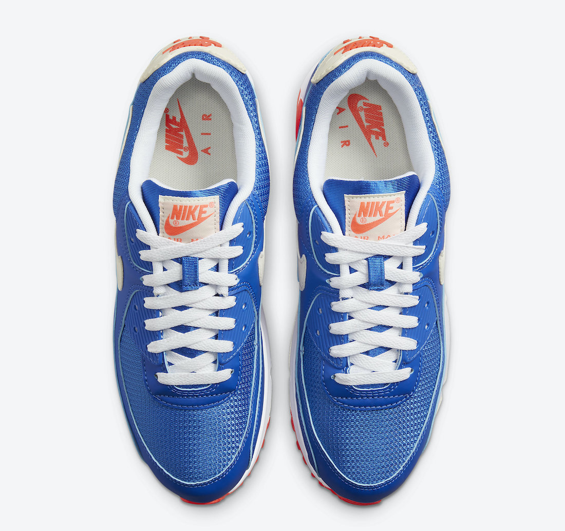 Nike Air Max 90 Blue White Crimson DM8316-400 Release Date Info ...