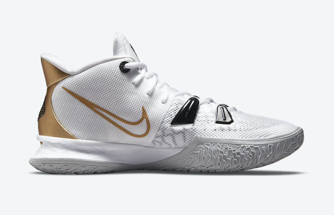 Nike Kyrie 7 White Black Gold CQ9326-101 Release Date Info | SneakerFiles