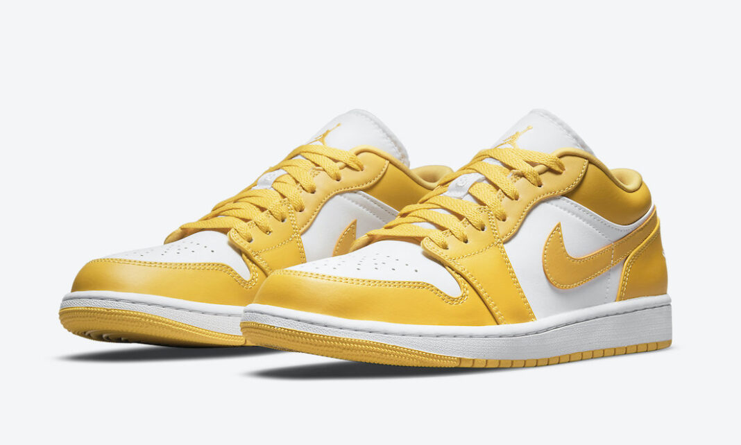 white and yellow jordan 1