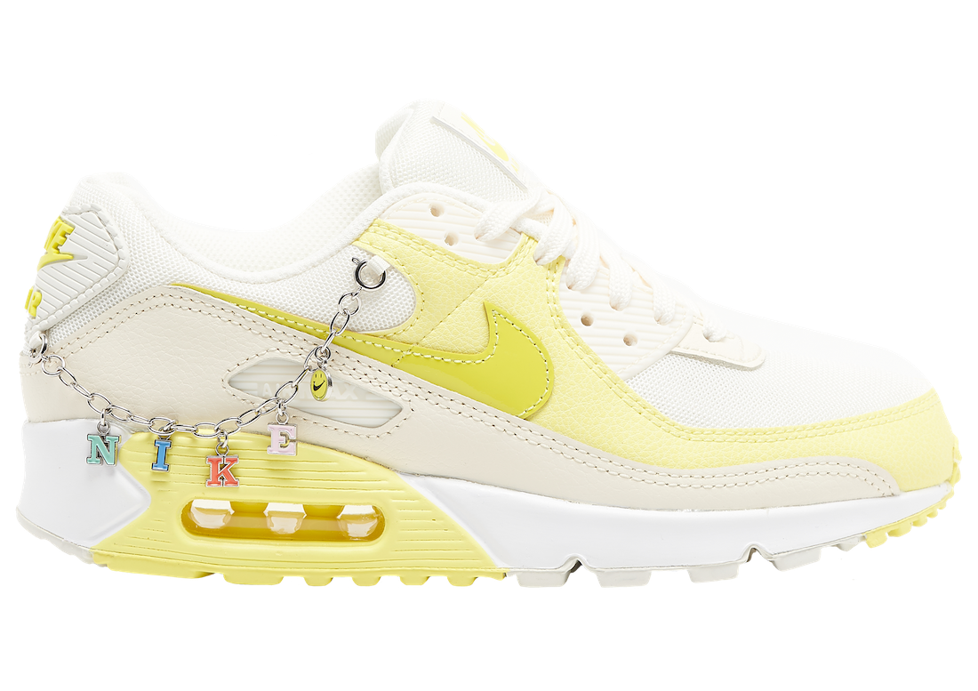 yellow nike air max with chain