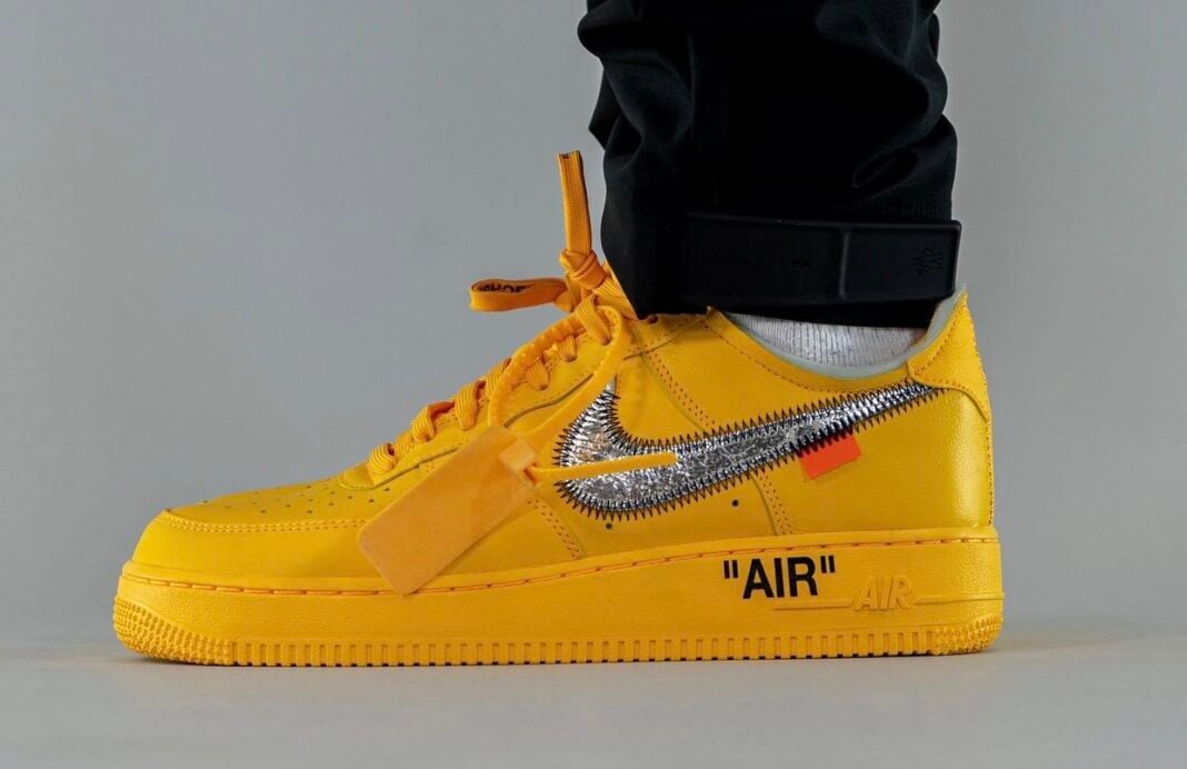 Off-White Nike Air Force 1 Low Lemonade University Gold DD1876-700 ...