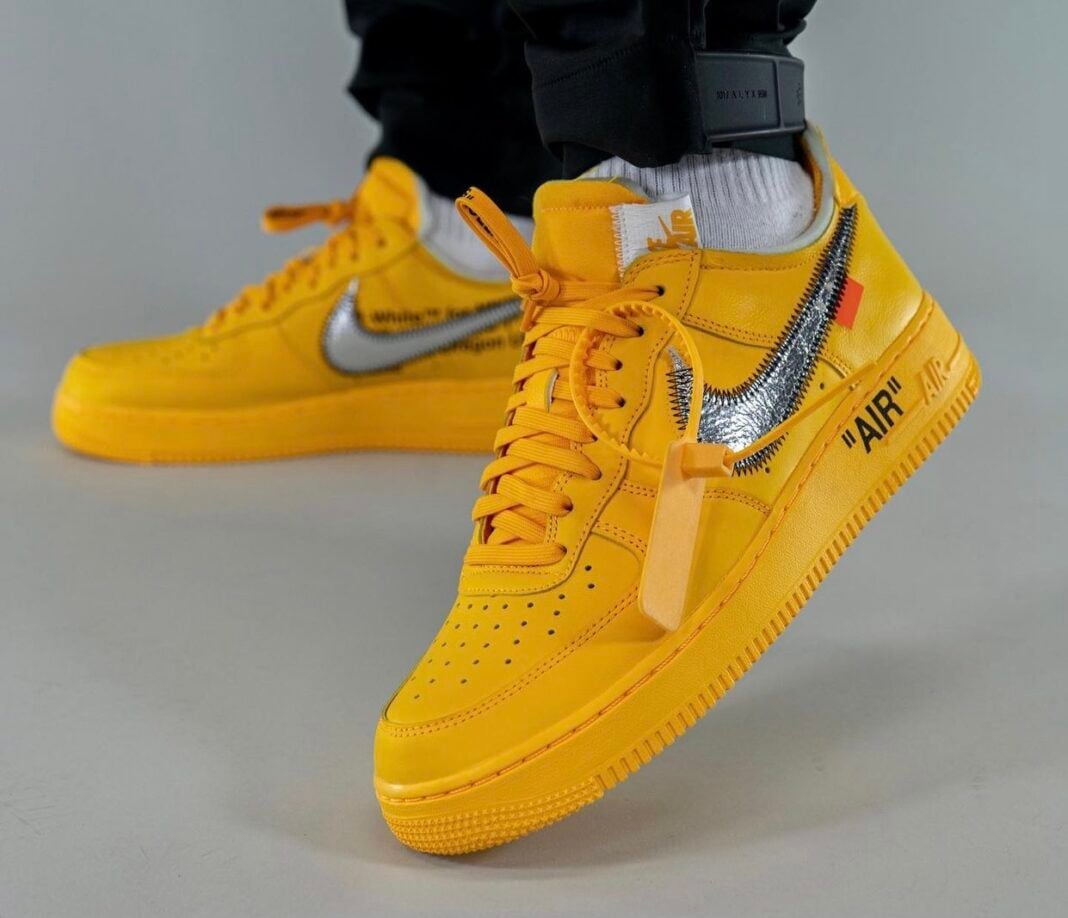 Off-White Nike Air Force 1 Low Lemonade University Gold DD1876-700 ...